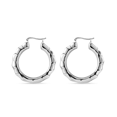 Sterling Silver Hoop Earrings 9.93 Grams