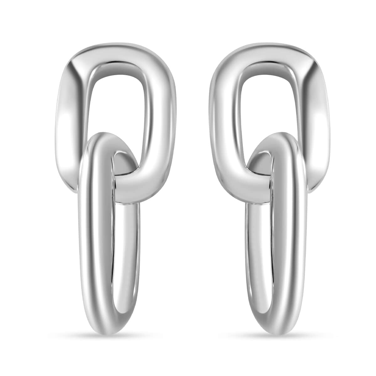 Link Earrings in Sterling Silver 7.3 Grams image number 0