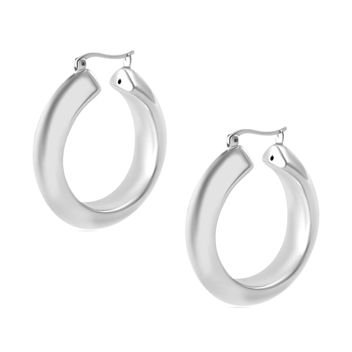 Sterling Silver Hoop Earrings 9.20 Grams image number 2