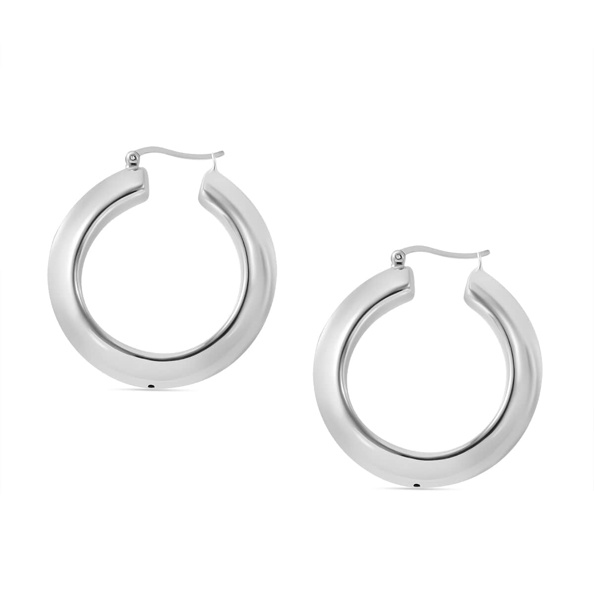 Sterling Silver Hoop Earrings 9.20 Grams image number 3