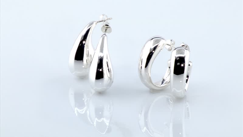 Sterling Silver Raindrop Earrings 8.8 Grams
