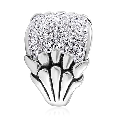 White Austrian Crystal Ring in Sterling Silver (Size 10.0)
