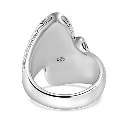 White Austrian Crystal Bypass Ring in Sterling Silver (Size 7.0)