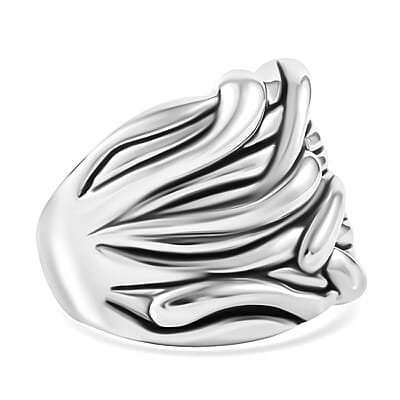 Waveform Statement Ring in Sterling Silver (Size 10.0) 5.30 Grams