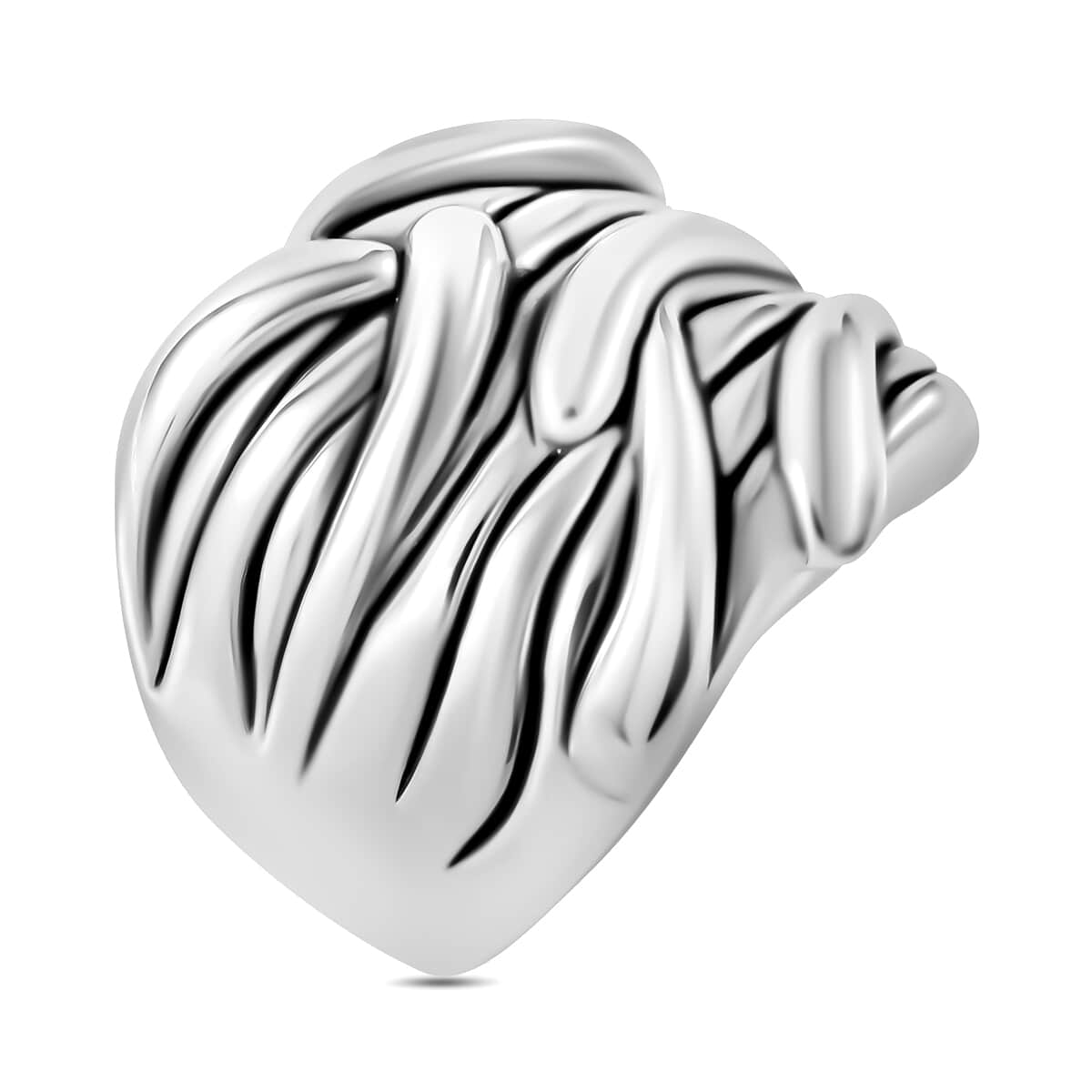 Waveform Statement Ring in Sterling Silver (Size 5.0) 5.30 Grams image number 2