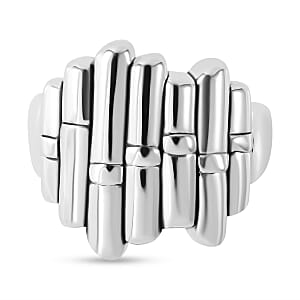 Sterling Silver Modern Pillar Ring (Size 6.0) 5.70 Grams