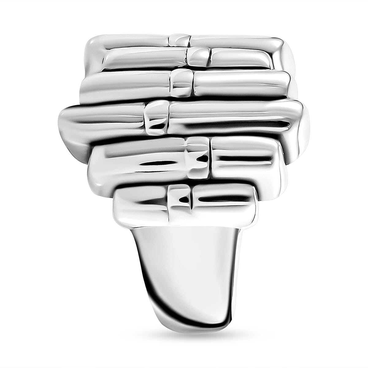 Sterling Silver Modern Pillar Ring (Size 6.0) 5.70 Grams image number 2