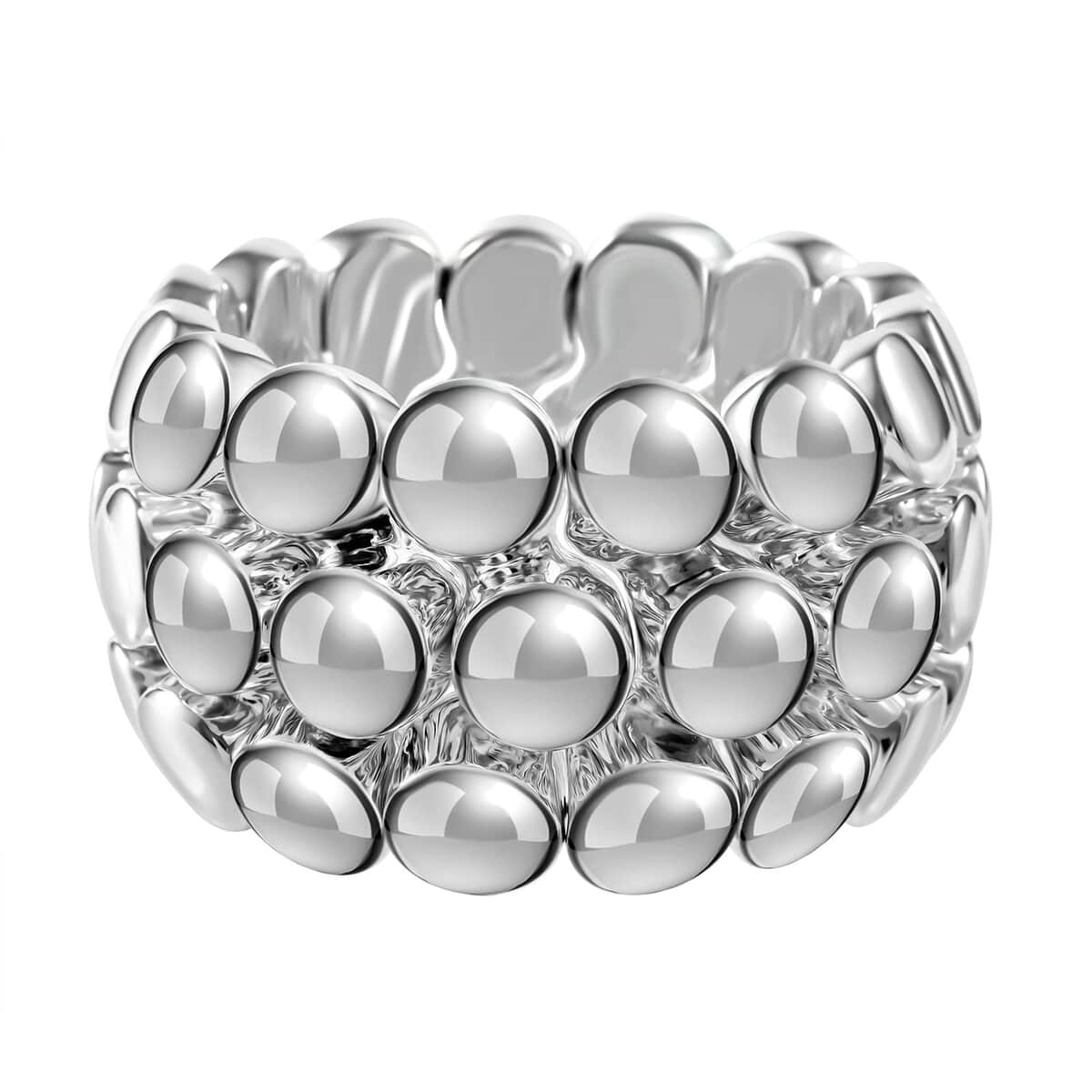 Bubbles Stretch Bracelet in Sterling Silver 64 Grams image number 0