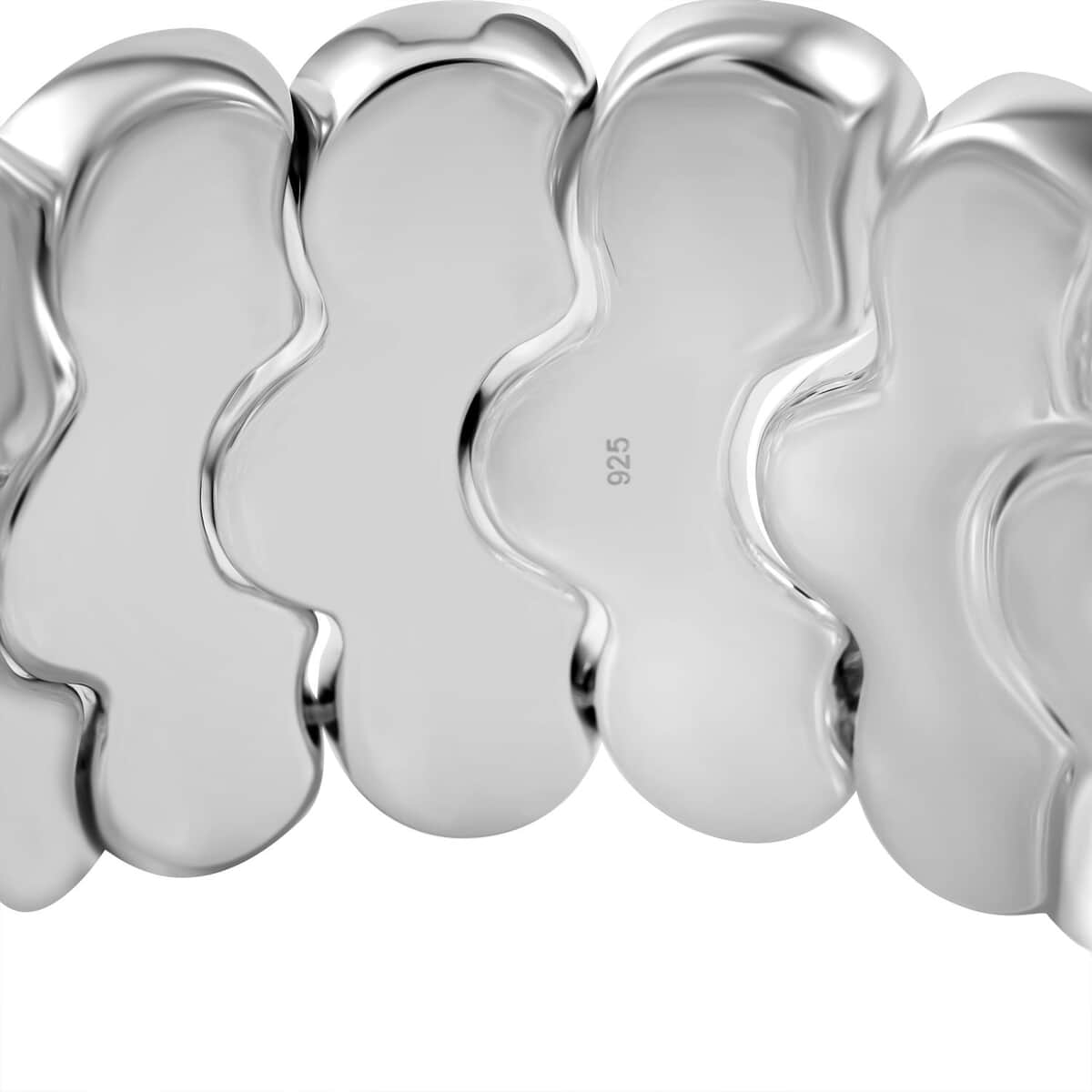 Bubbles Stretch Bracelet in Sterling Silver 64 Grams image number 2