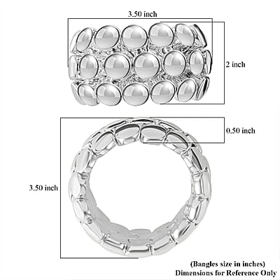 Bubbles Stretch Bracelet in Sterling Silver 64 Grams