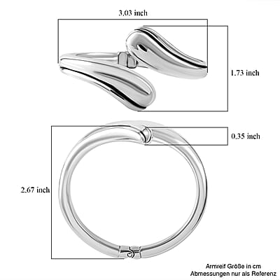 Openable Bangle Bracelet in Sterling Silver (7.25 In) 20.65 Grams