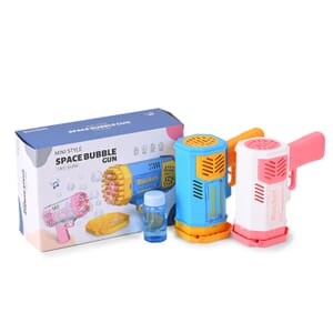 Set of 2 BO 40holes Bubble Baster Bubble Gun with Light (4xAA Battery Not Included)