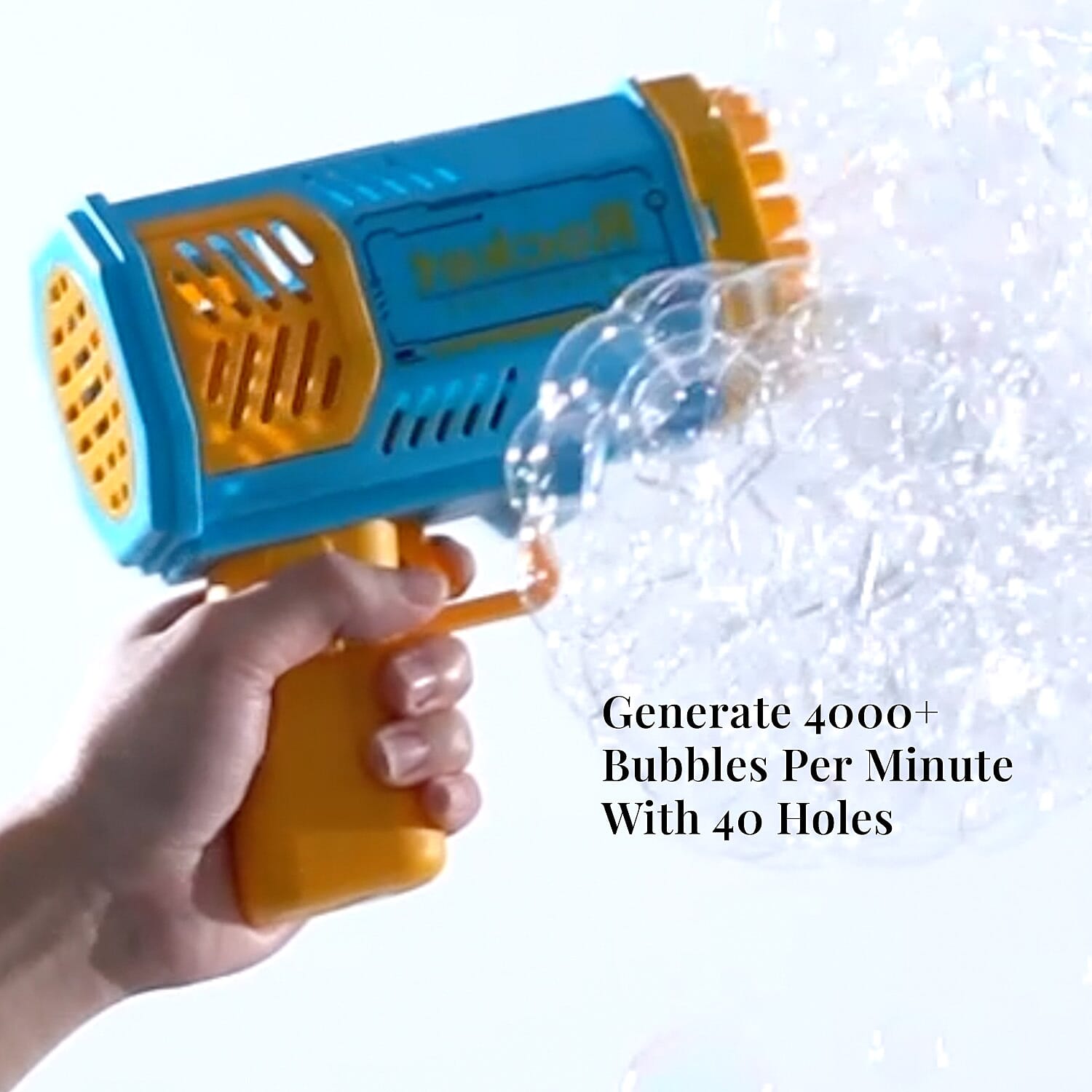 Set of 2 BO 40holes Bubble Baster Bubble Gun with Light (4xAA Battery Not Included)