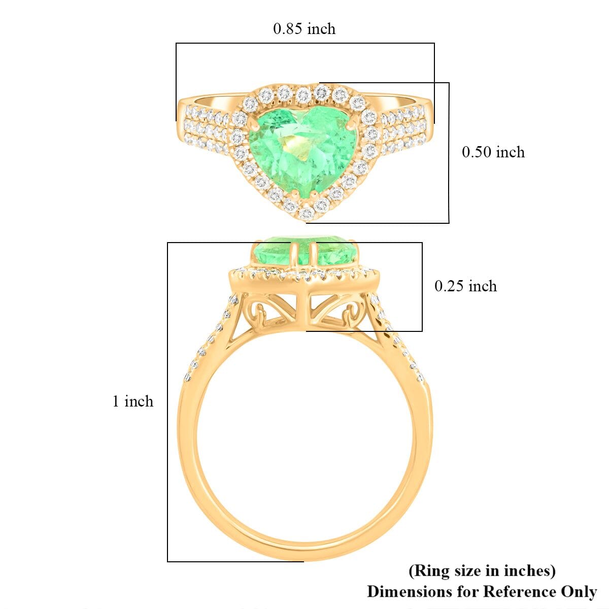 Certified & Appraised Luxoro AAA Boyaca Colombian Emerald and I2 Diamond 2.00 ctw Ring in 14K Yellow Gold (Size 8.0) 4.50 Grams image number 4