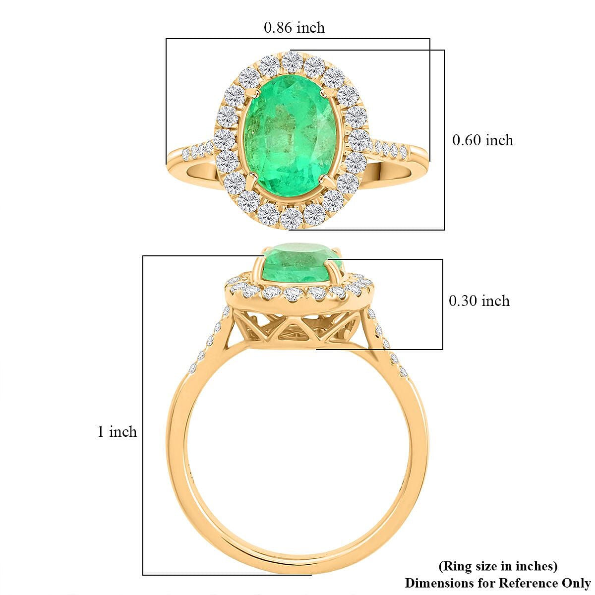 Certified & Appraised Luxoro AAA Boyaca Colombian Emerald and I2 Diamond 2.65 ctw Ring in 14K Yellow Gold (Size 8.0)  image number 4