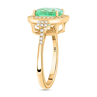 Certified & Appraised Luxoro AAA Boyaca Colombian Emerald and I2 Diamond 3.00 ctw Ring in 14K Yellow Gold (Size 10.0)