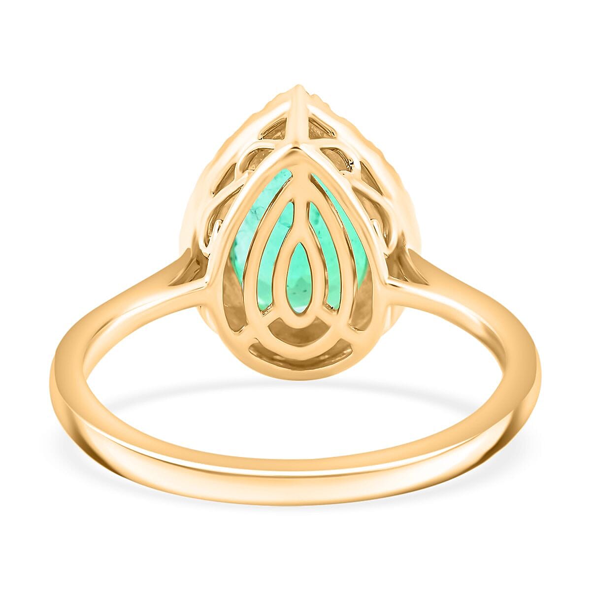 Certified & Appraised Luxoro AAA Boyaca Colombian Emerald and I2 Diamond 2.35 ctw Ring in 14K Yellow Gold (Size 6.0) image number 4