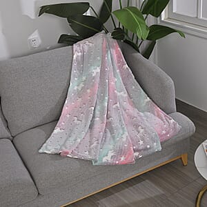 Livmore Multi Color Horse Star Glow in the Dark Blanket