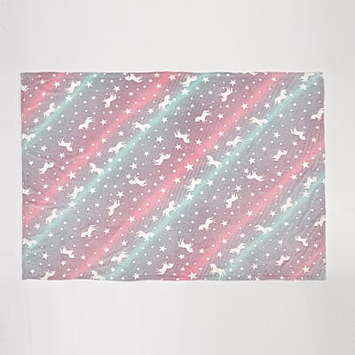 Livmore Multi Color Horse Star Glow in the Dark Blanket