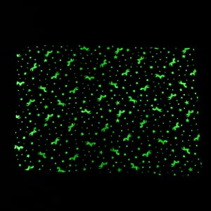 Livmore Multi Color Horse Star Glow in the Dark Blanket