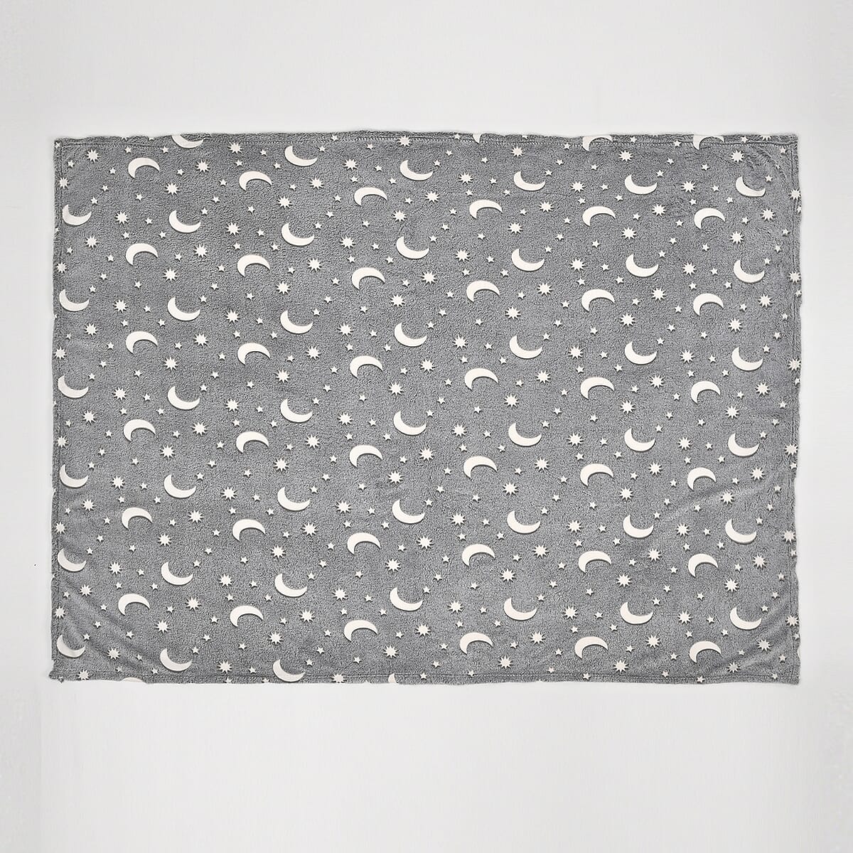 Livmore Gray Moon & Star Glow in the Dark Blanket image number 1