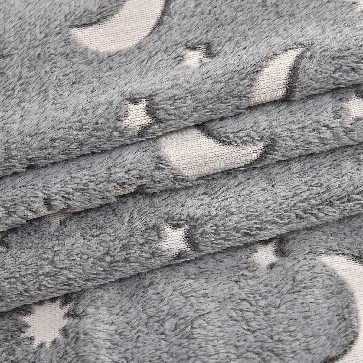 Livmore Gray Moon & Star Glow in the Dark Blanket image number 5