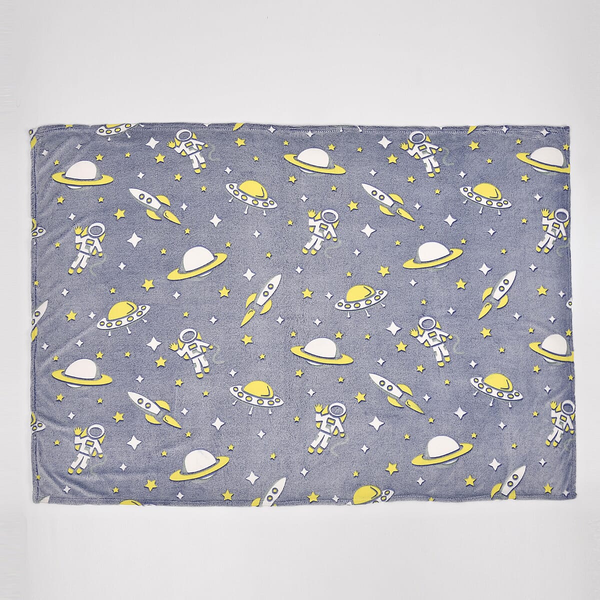 Livmore Blue Outer Space Glow in the Dark Blanket  image number 1