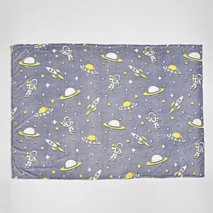 Livmore Blue Outer Space Glow in the Dark Blanket 
