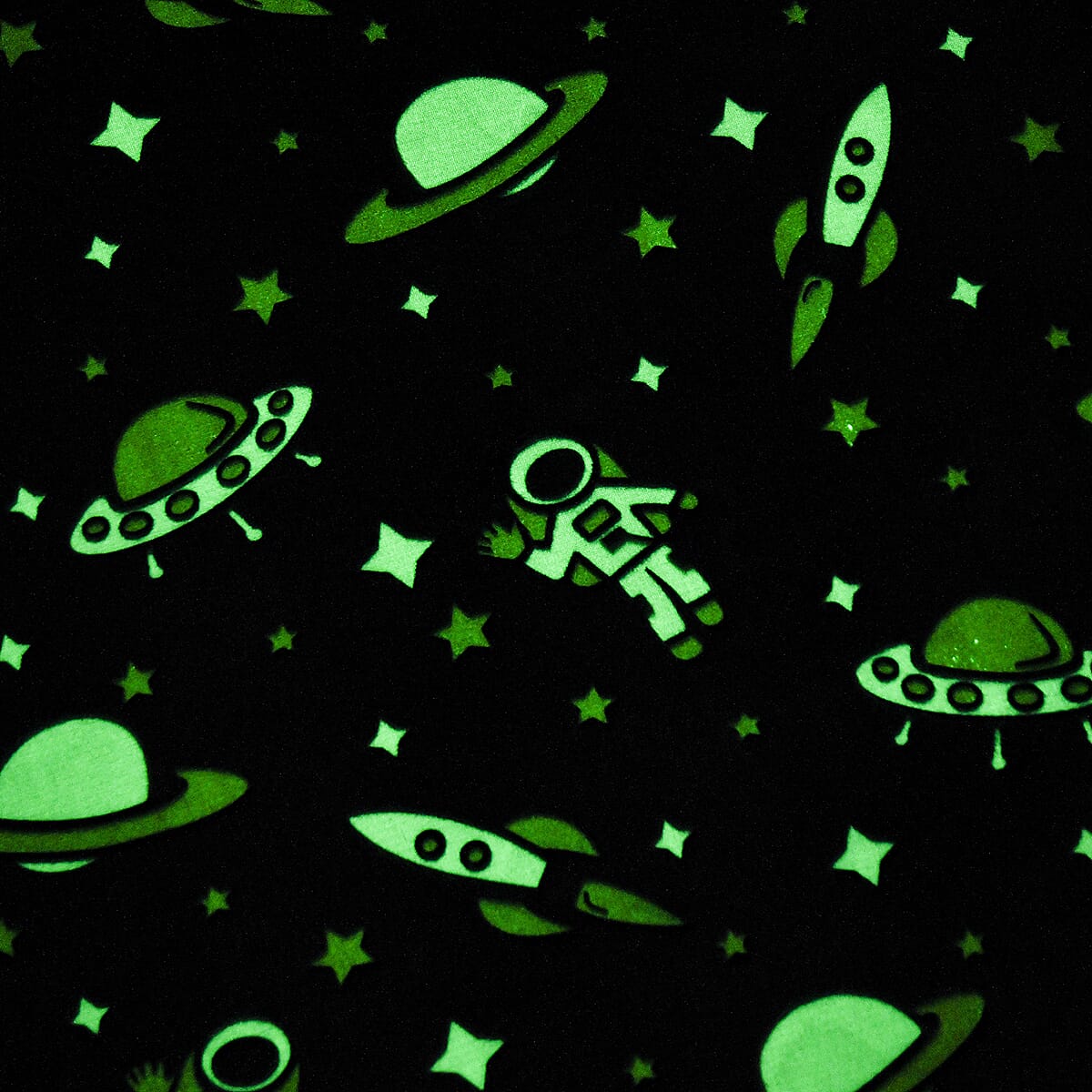 Livmore Blue Outer Space Glow in the Dark Blanket  image number 3