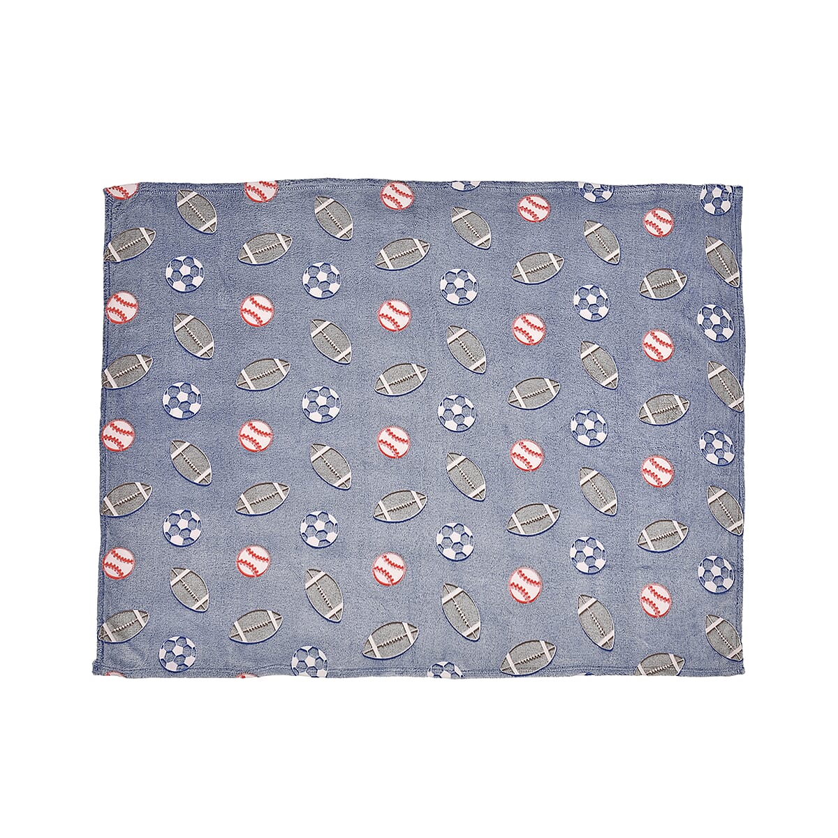 Doorbuster Dark Blue Rugby Glow in the Dark Blanket image number 1