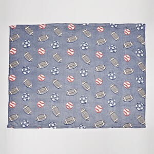 Livmore Dark Blue Rugby Glow in the Dark Blanket