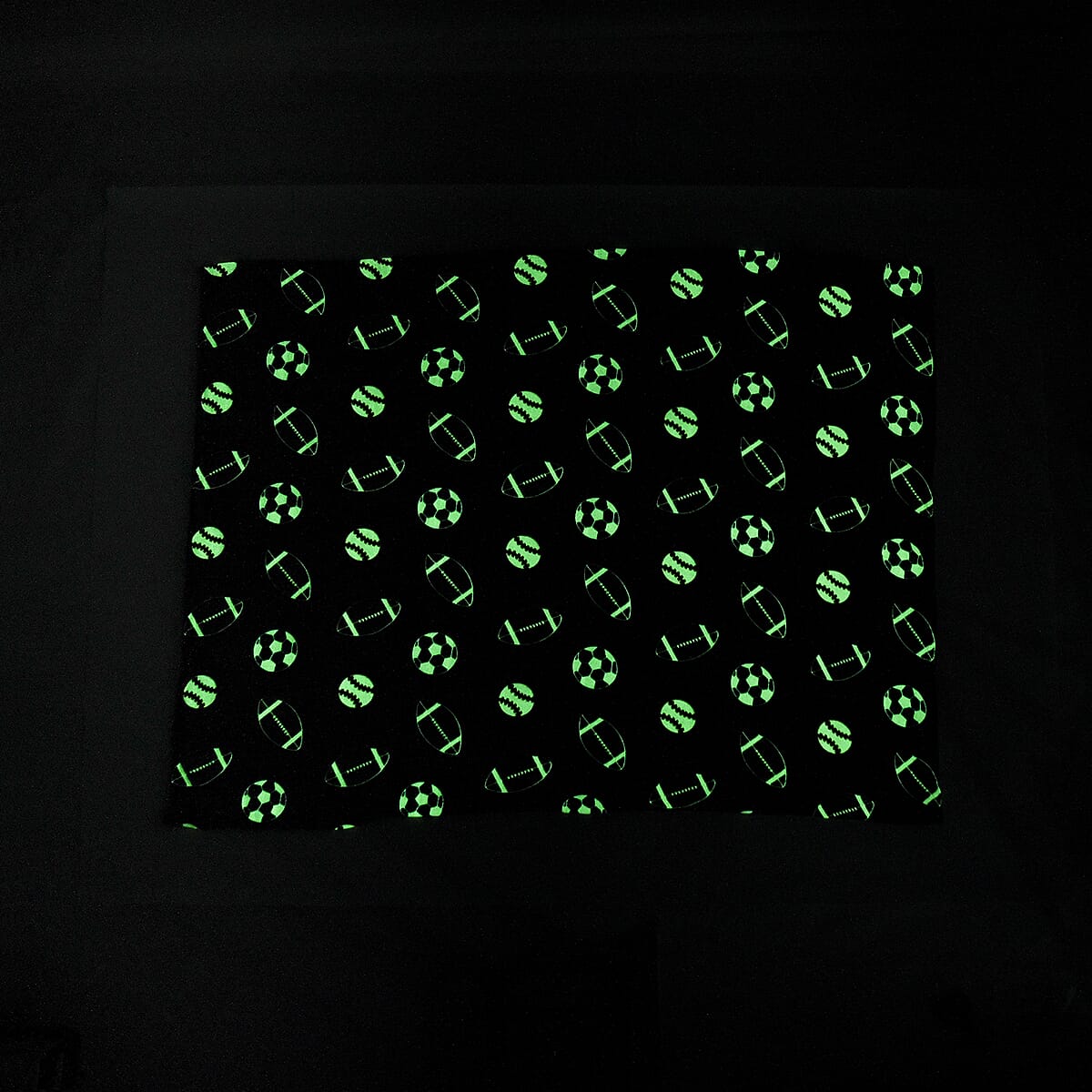 Doorbuster Dark Blue Rugby Glow in the Dark Blanket image number 2