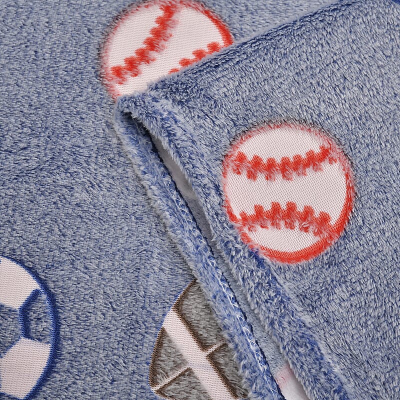 Livmore Dark Blue Rugby Glow in the Dark Blanket