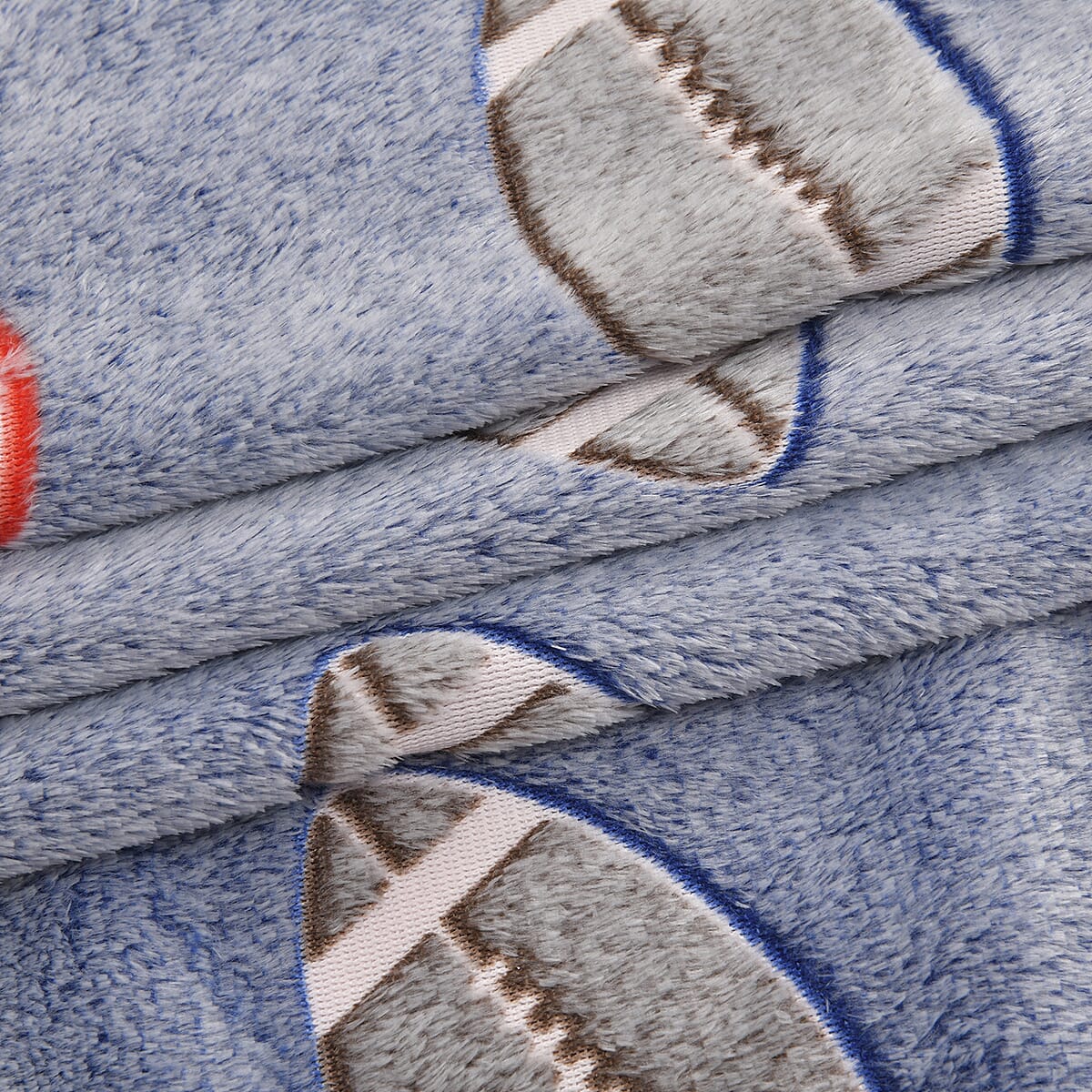 Doorbuster Dark Blue Rugby Glow in the Dark Blanket image number 5