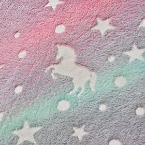 Livmore Multi Color Horse Pattern Glow-in-The-Dark Carpet