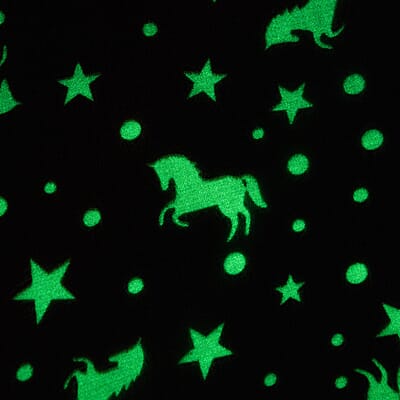 Livmore Multi Color Horse Pattern Glow-in-The-Dark Carpet