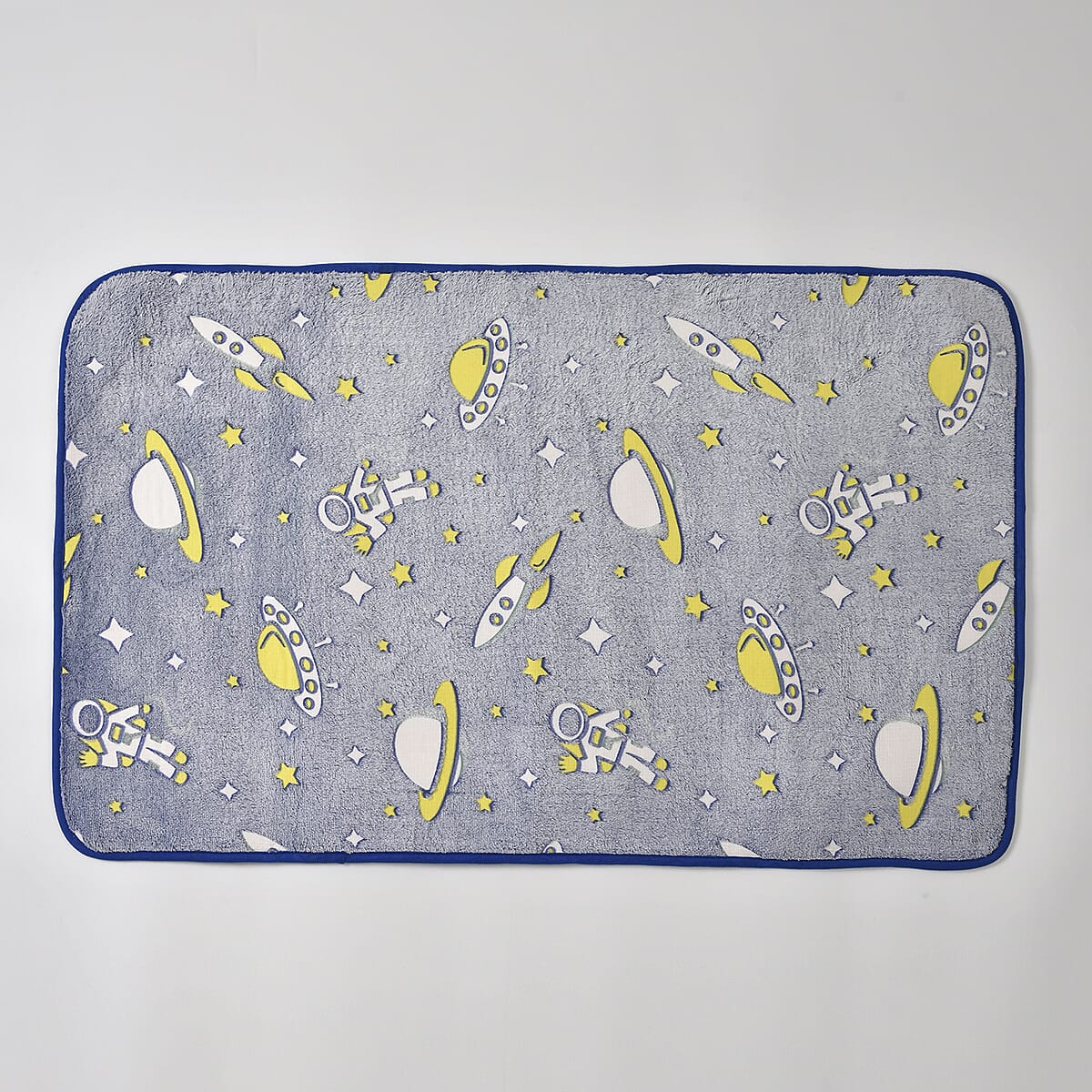 Livmore Blue Outer Space Pattern Glow-in-The-Dark Carpet image number 0