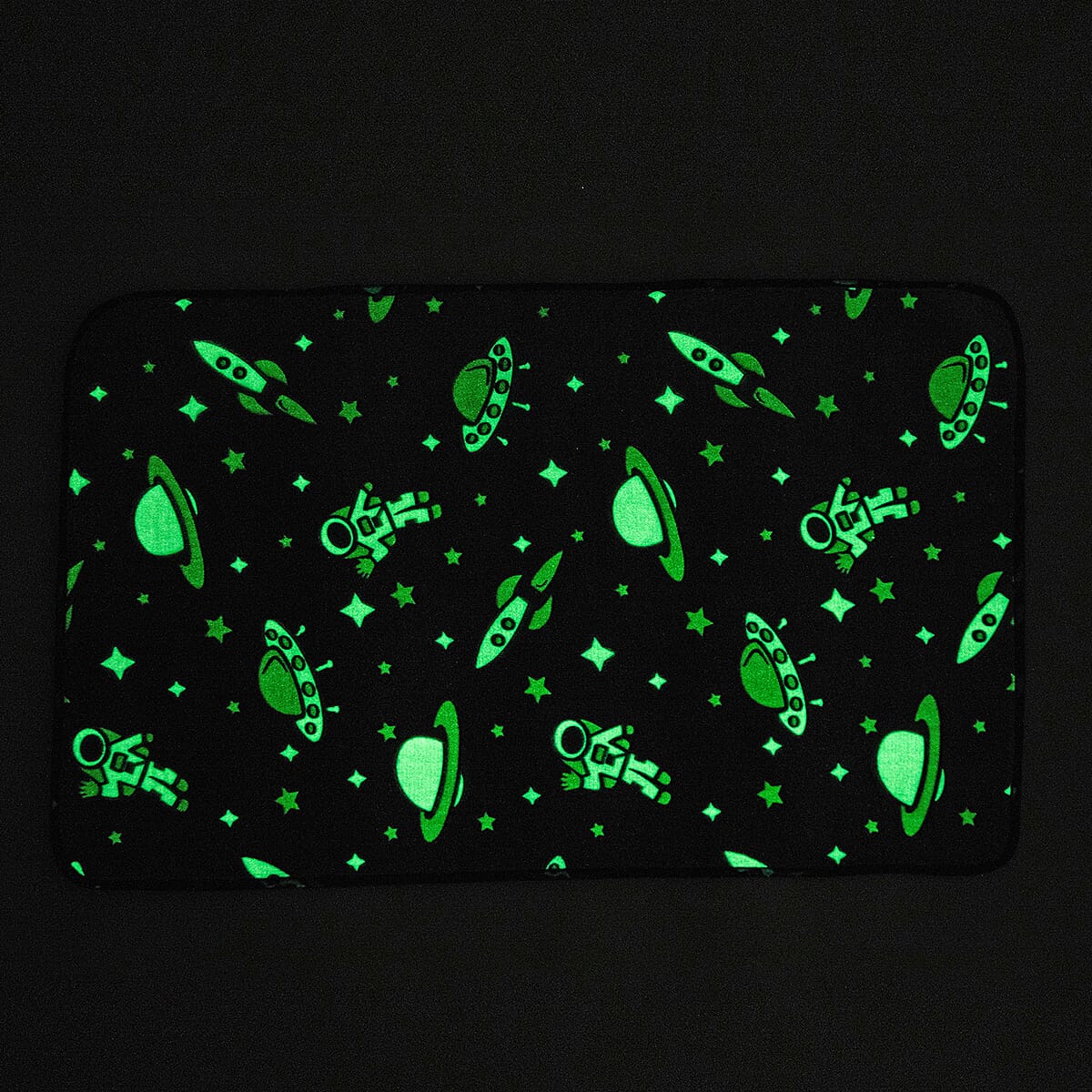 Livmore Blue Outer Space Pattern Glow-in-The-Dark Carpet image number 2