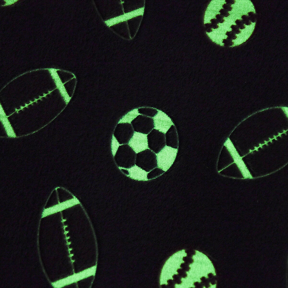 Dark Blue Rugby Pattern Glow-in-The-Dark Carpet image number 2