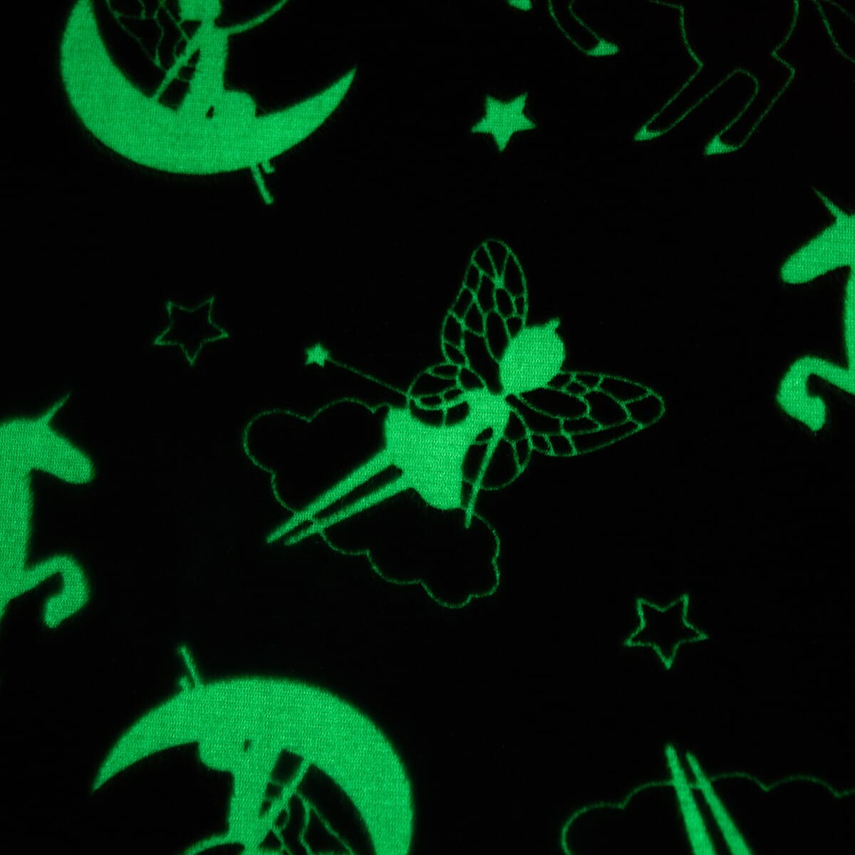 Multi Color Angel Pattern Glow-in-The-Dark Carpet image number 2