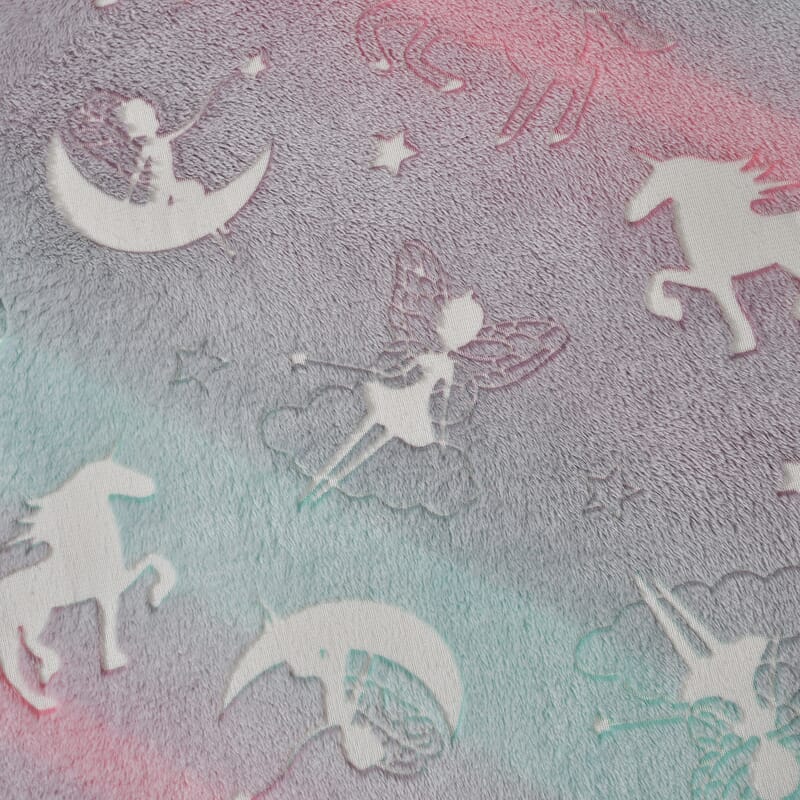 Multi Color Angel Pattern Glow-in-The-Dark Carpet