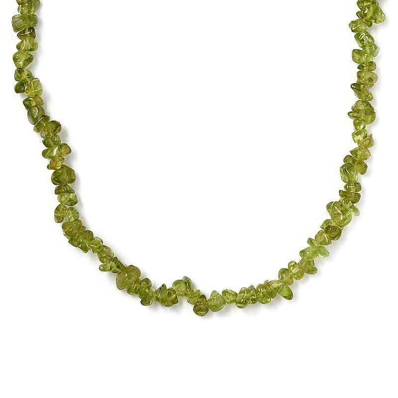 Peridot Chips 345.00 ctw Necklace 36 Inches