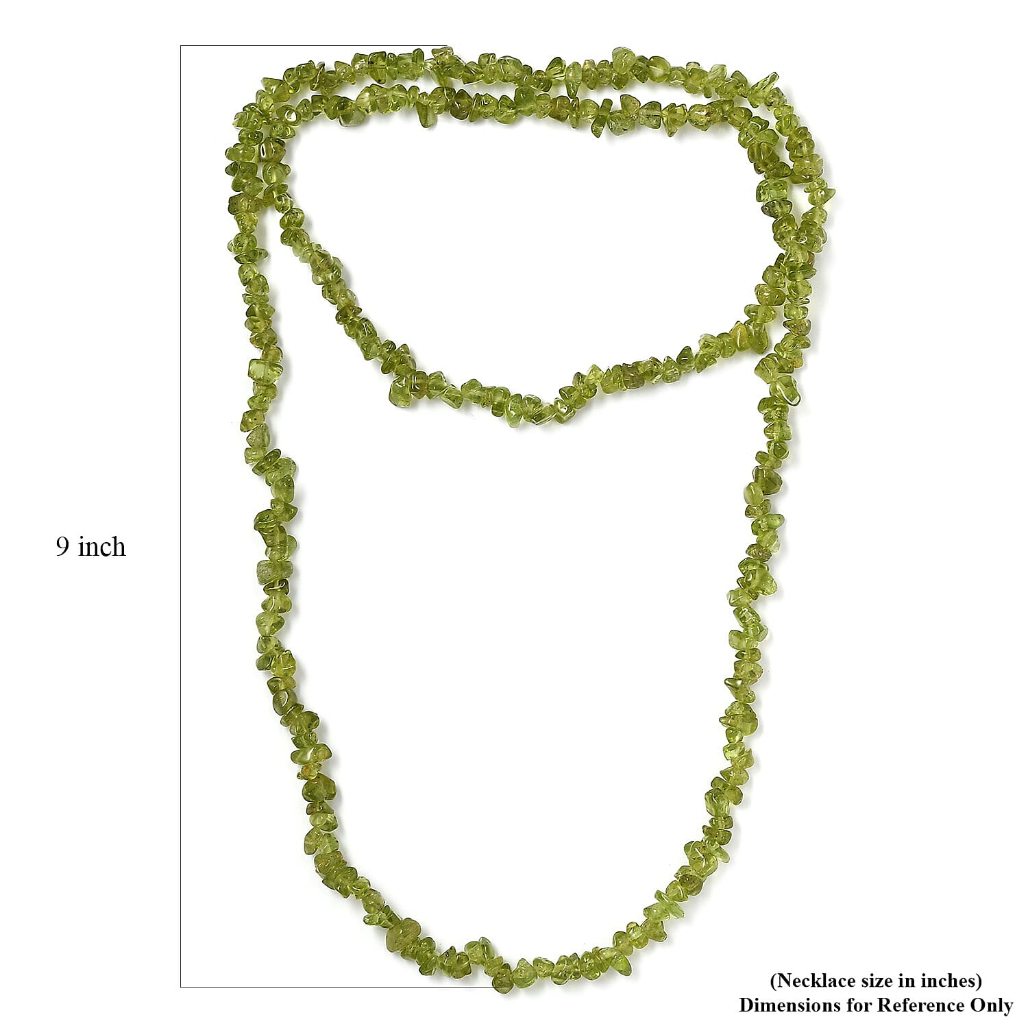 Peridot Chips 345.00 ctw Necklace 36 Inches