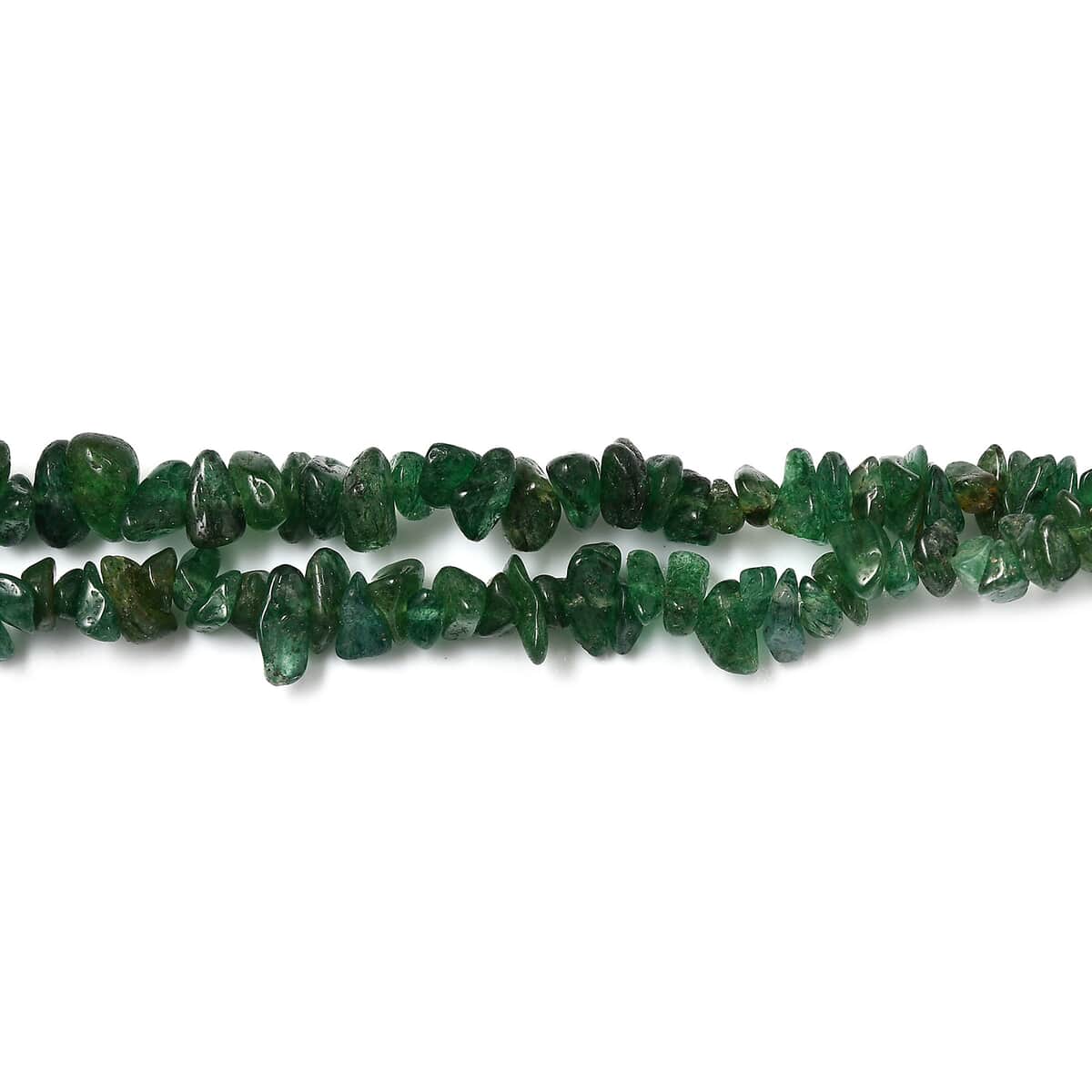 Green Aventurine Chips 36 Inches Necklace 215.00 ctw image number 4