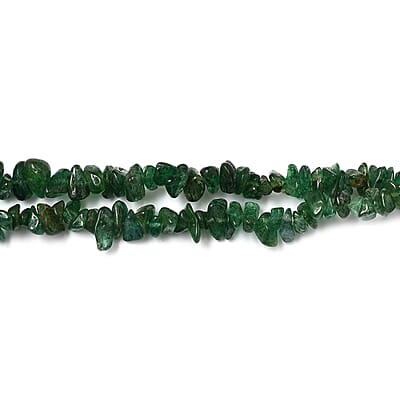 Green Aventurine Chips 36 Inches Necklace 215.00 ctw