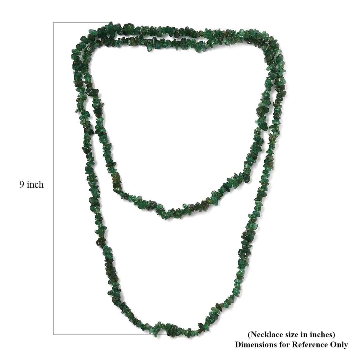 Green Aventurine Chips 36 Inches Necklace 215.00 ctw image number 5