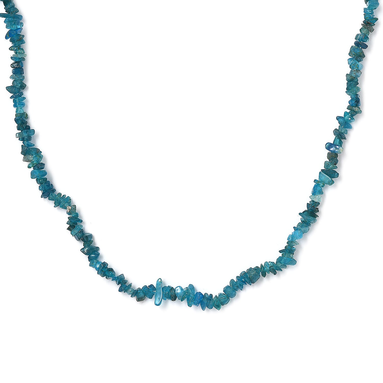 Malgache Neon Apatite Chips 140.00 ctw Necklace 36 Inches