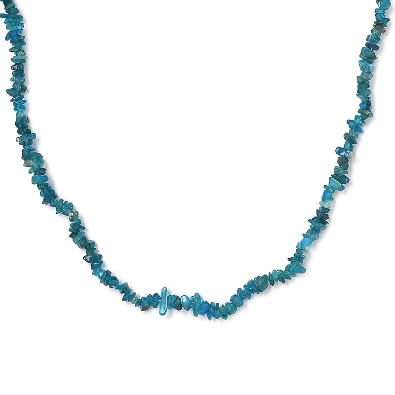 Malgache Neon Apatite Chips 140.00 ctw Necklace 36 Inches