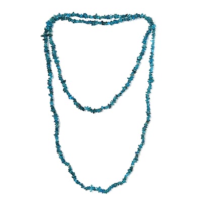 Malgache Neon Apatite Chips 140.00 ctw Necklace 36 Inches