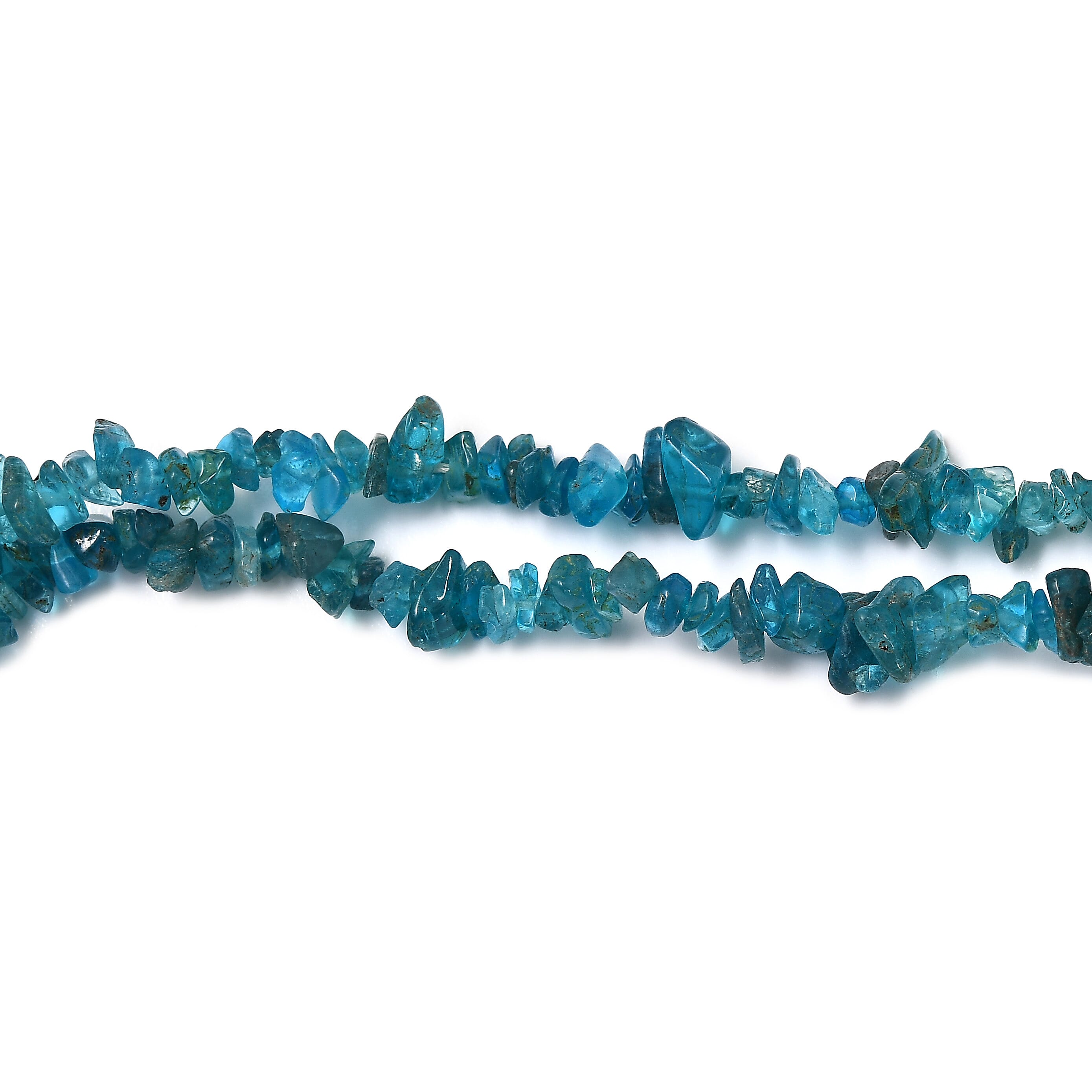 Malgache Neon Apatite Chips 140.00 ctw Necklace 36 Inches
